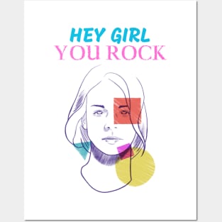 Hey Girl you Rock Posters and Art